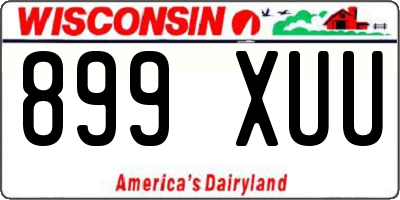 WI license plate 899XUU