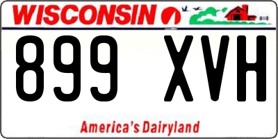 WI license plate 899XVH