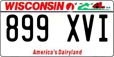 WI license plate 899XVI