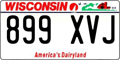 WI license plate 899XVJ