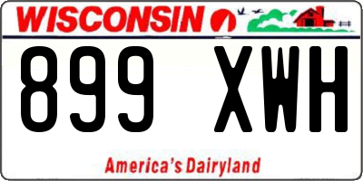 WI license plate 899XWH