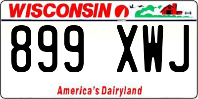 WI license plate 899XWJ