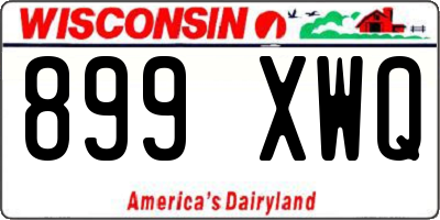 WI license plate 899XWQ
