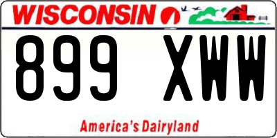 WI license plate 899XWW