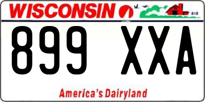 WI license plate 899XXA