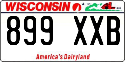 WI license plate 899XXB