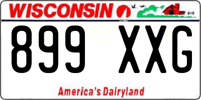 WI license plate 899XXG