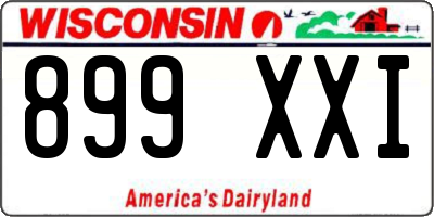 WI license plate 899XXI