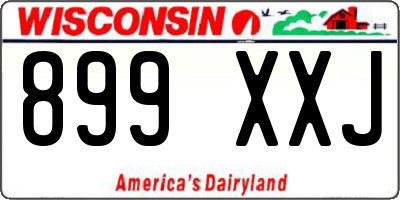 WI license plate 899XXJ