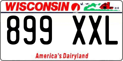 WI license plate 899XXL