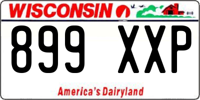 WI license plate 899XXP