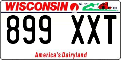 WI license plate 899XXT