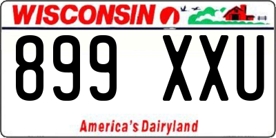 WI license plate 899XXU