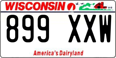 WI license plate 899XXW