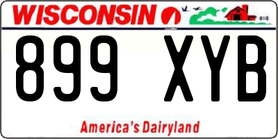 WI license plate 899XYB