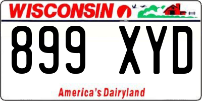 WI license plate 899XYD