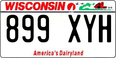 WI license plate 899XYH