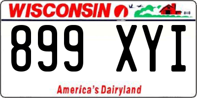 WI license plate 899XYI