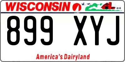 WI license plate 899XYJ