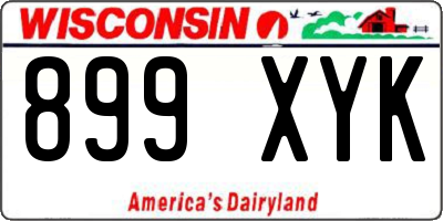 WI license plate 899XYK