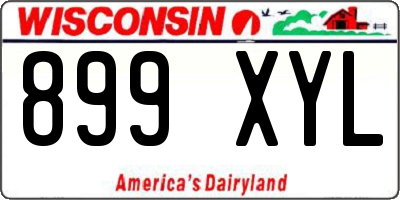 WI license plate 899XYL