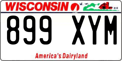 WI license plate 899XYM