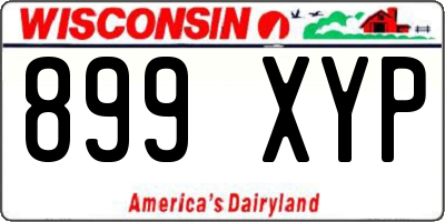 WI license plate 899XYP