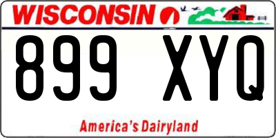 WI license plate 899XYQ
