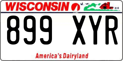 WI license plate 899XYR