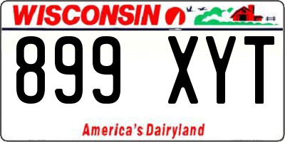 WI license plate 899XYT