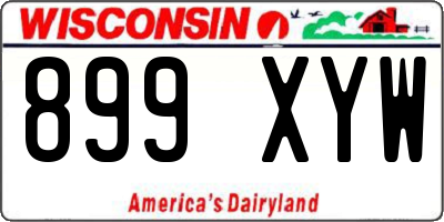 WI license plate 899XYW