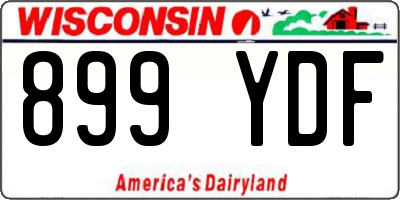 WI license plate 899YDF