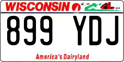 WI license plate 899YDJ