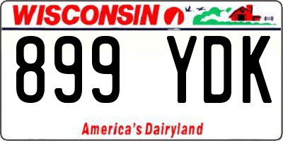 WI license plate 899YDK