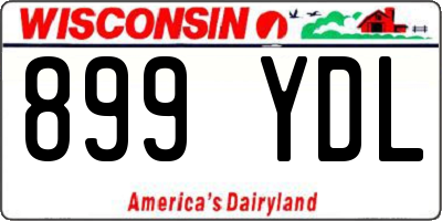 WI license plate 899YDL