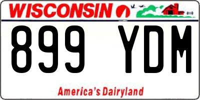 WI license plate 899YDM