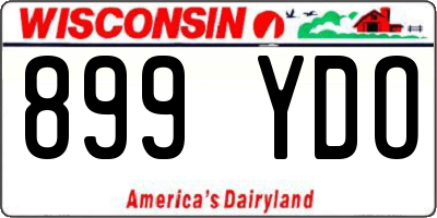 WI license plate 899YDO