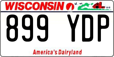 WI license plate 899YDP
