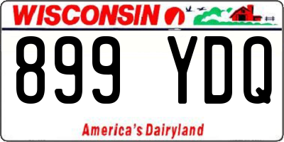 WI license plate 899YDQ