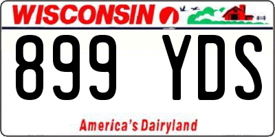 WI license plate 899YDS
