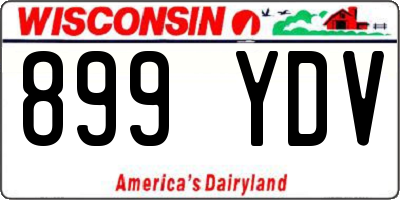 WI license plate 899YDV