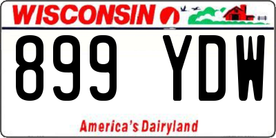 WI license plate 899YDW