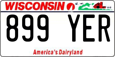 WI license plate 899YER
