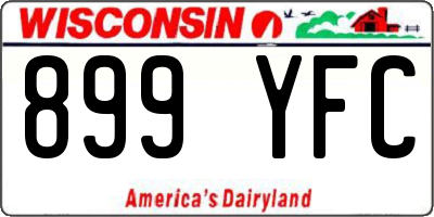 WI license plate 899YFC