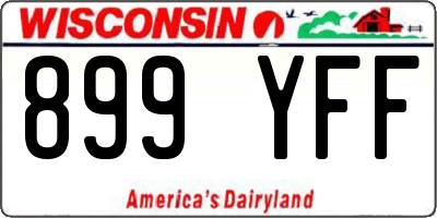 WI license plate 899YFF