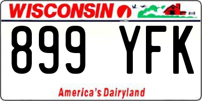 WI license plate 899YFK