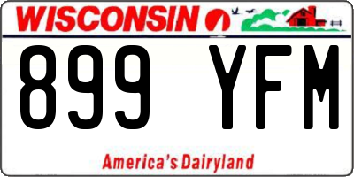 WI license plate 899YFM