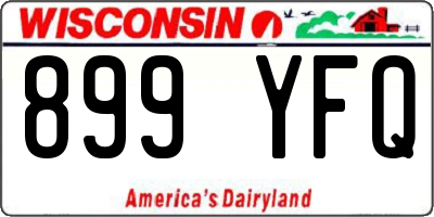 WI license plate 899YFQ