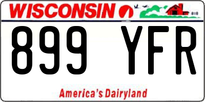 WI license plate 899YFR