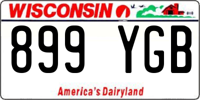WI license plate 899YGB